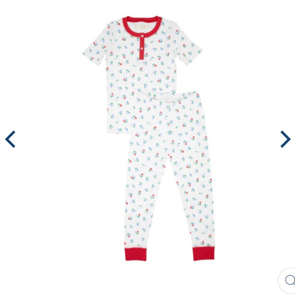 The Beaufort Bonnet Company Sara Jane's Short Sleeve Floral Pajama Set Size 8-10 - Picture 2 of 10